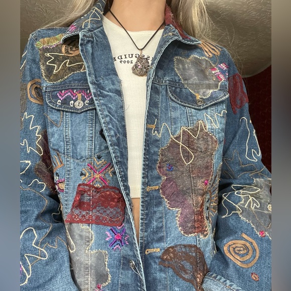 Chico’s funky denim jacket - Picture 2 of 5